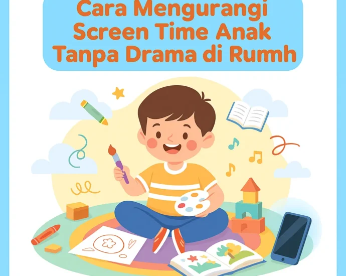 cara mengurangi screen time anak tanpa drama di rumah