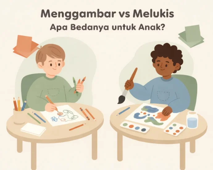 Perbedaan Menggambar dan Melukis untuk Anak