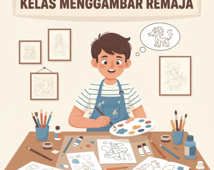 kelas menggambar remaja