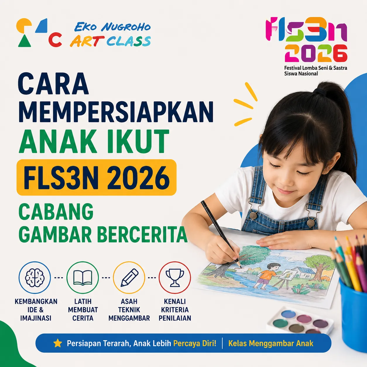 Cara Mempersiapkan Anak Ikut FLS3N 2026 Cabang Gambar Bercerita