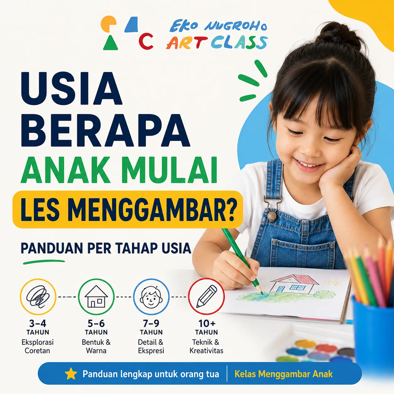 usia anak les menggambar