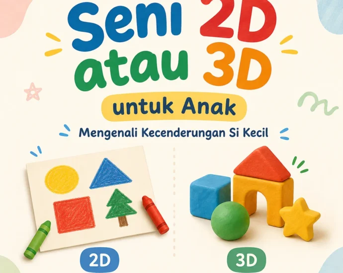 seni 2D atau 3D untuk anak